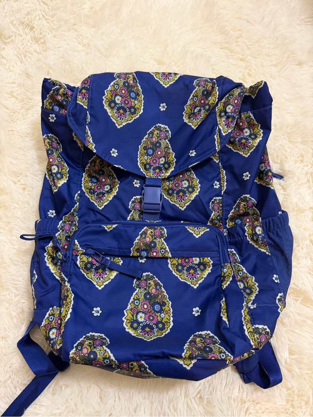 Vera Bradley Royal Blue Floral Paisley Backpack